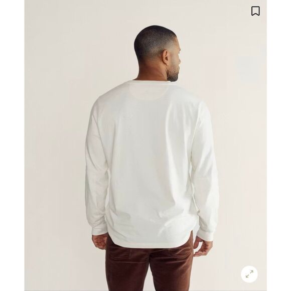 Tecovas Men’s White Waffle Knit Henley - Picture 2 of 7